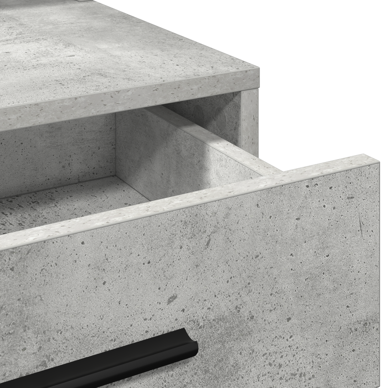 vidaXL Sminktükör fiókkal Beton szürke 79 x 41 x 135 cm Faanyag