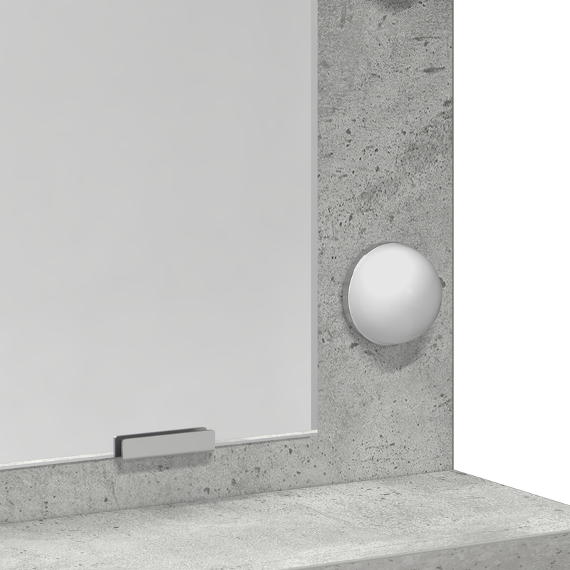 vidaXL Sminktükör fiókkal Beton szürke 79 x 41 x 135 cm Faanyag