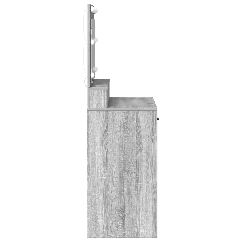 vidaXL Sminktükör fiókkal Szürke Sonoma 79 x 41 x 135 cm Faanyag