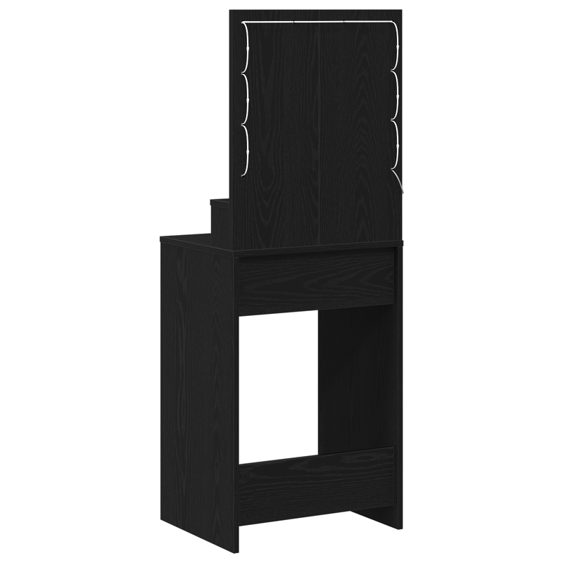 vidaXL Sminktükör fiókkal Musta tammi 50 x 41 x 135 cm Faanyag