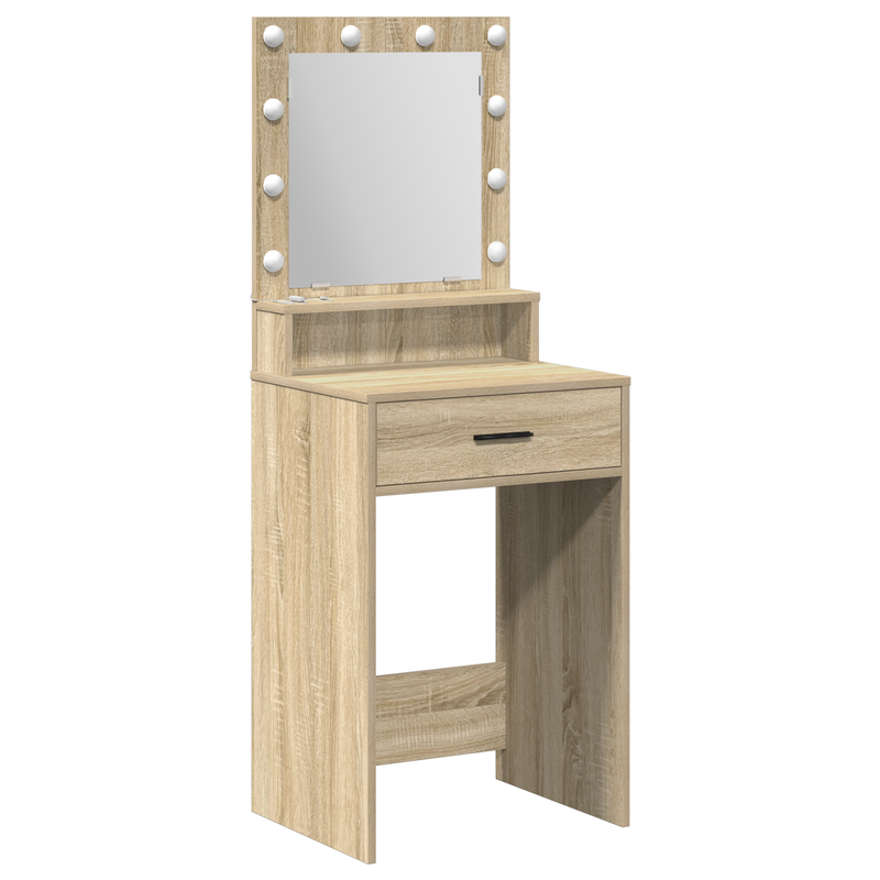 vidaXL Sminktükör fiókkal sonoma tölgy 50 x 41 x 135 cm Faanyag