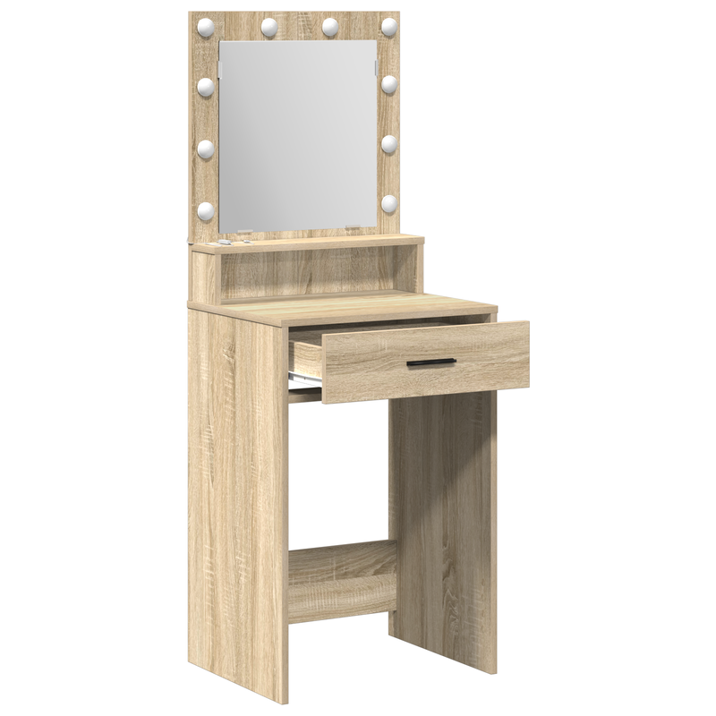 vidaXL Sminktükör fiókkal sonoma tölgy 50 x 41 x 135 cm Faanyag
