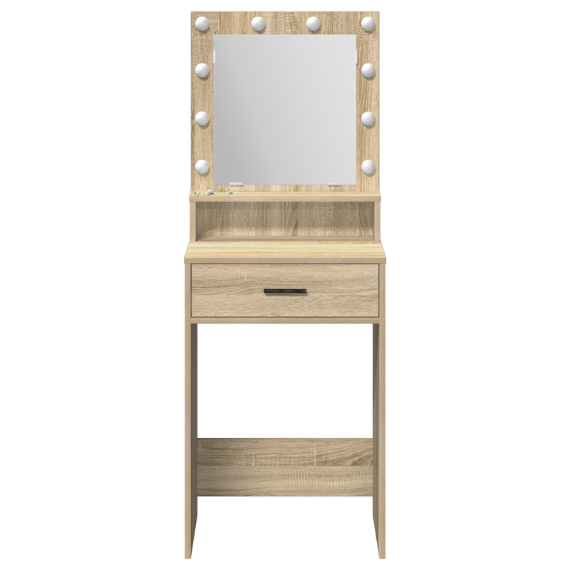 vidaXL Sminktükör fiókkal sonoma tölgy 50 x 41 x 135 cm Faanyag