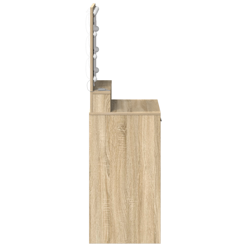vidaXL Sminktükör fiókkal sonoma tölgy 50 x 41 x 135 cm Faanyag