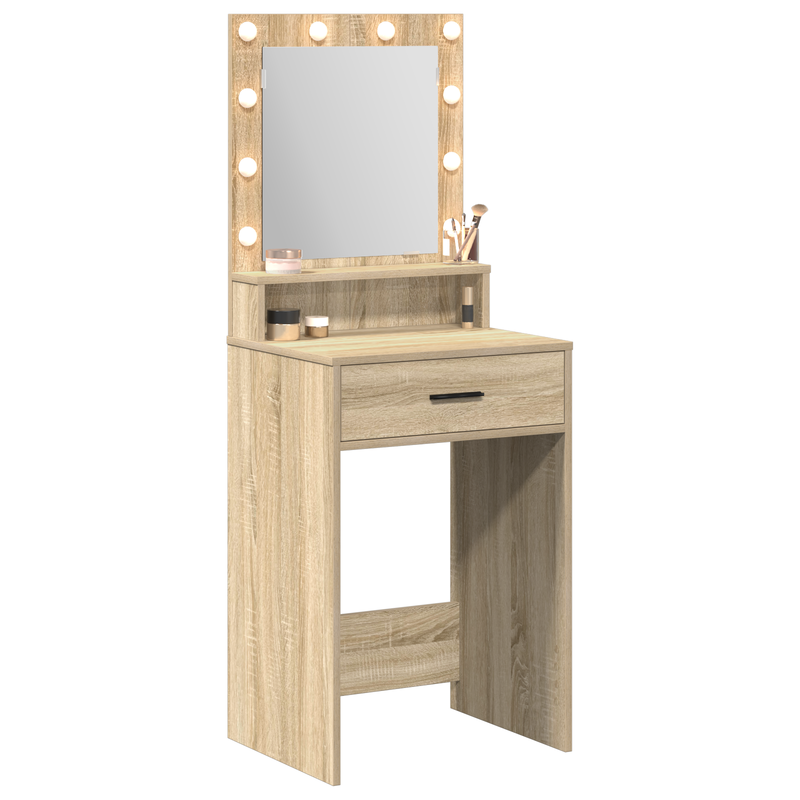 vidaXL Sminktükör fiókkal sonoma tölgy 50 x 41 x 135 cm Faanyag