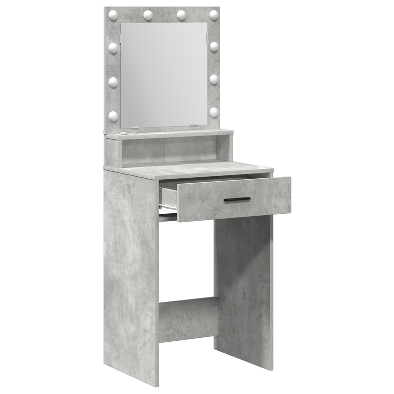 vidaXL Sminktükör fiókkal Beton szürke 50 x 41 x 135 cm Faanyag