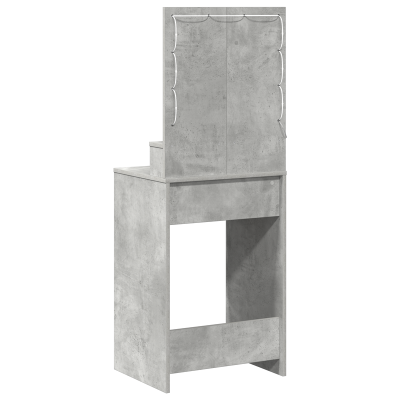 vidaXL Sminktükör fiókkal Beton szürke 50 x 41 x 135 cm Faanyag