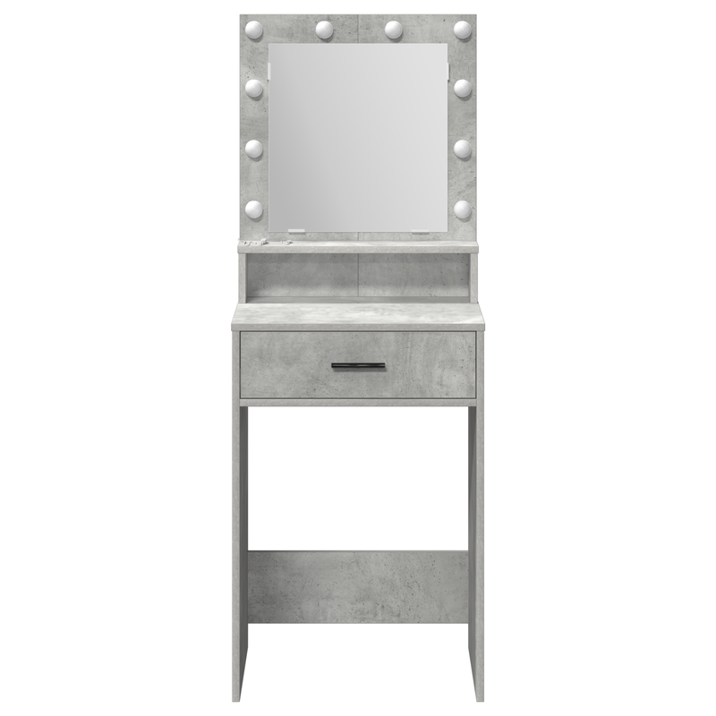 vidaXL Sminktükör fiókkal Beton szürke 50 x 41 x 135 cm Faanyag