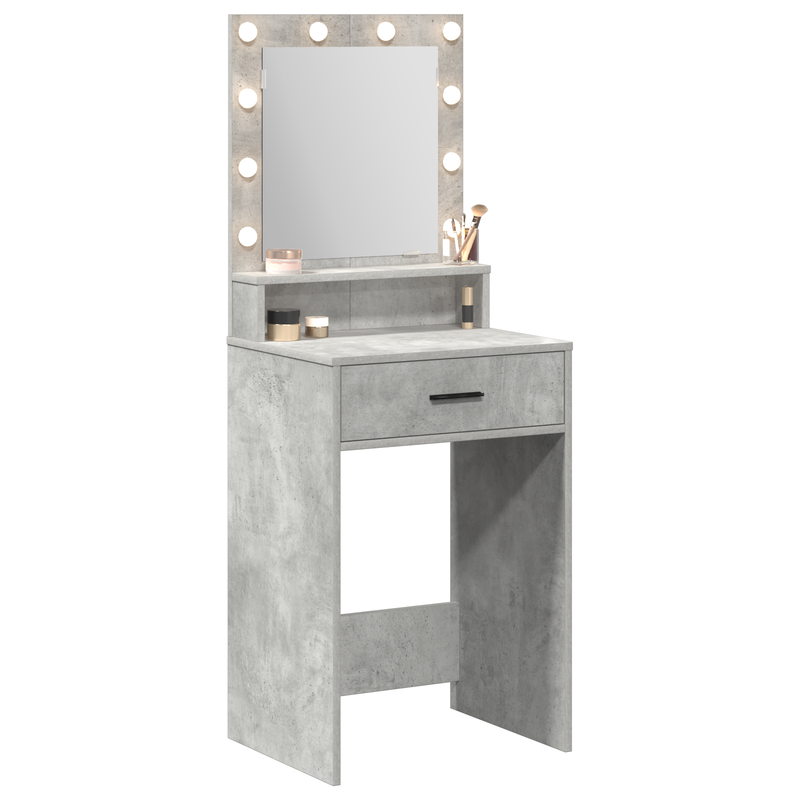 vidaXL Sminktükör fiókkal Beton szürke 50 x 41 x 135 cm Faanyag