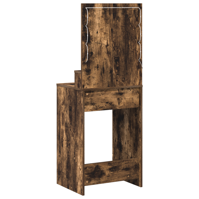 vidaXL Sminktükör fiókkal Füstölt tölgy 50 x 41 x 135 cm Faanyag