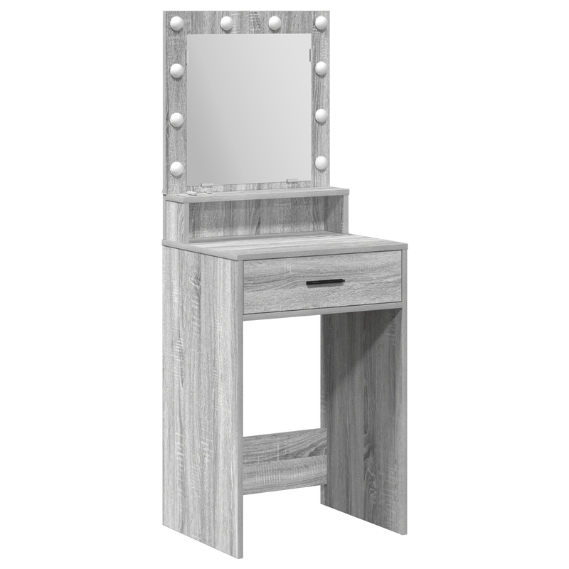 vidaXL Sminktükör fiókkal Szürke sonoma 50 x 41 x 135 cm Faanyag