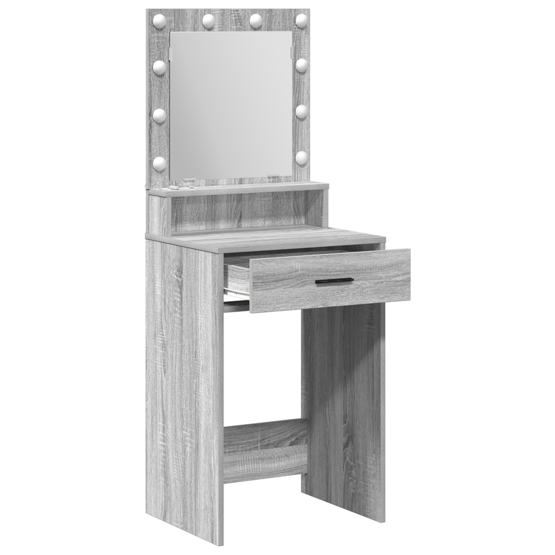 vidaXL Sminktükör fiókkal Szürke sonoma 50 x 41 x 135 cm Faanyag