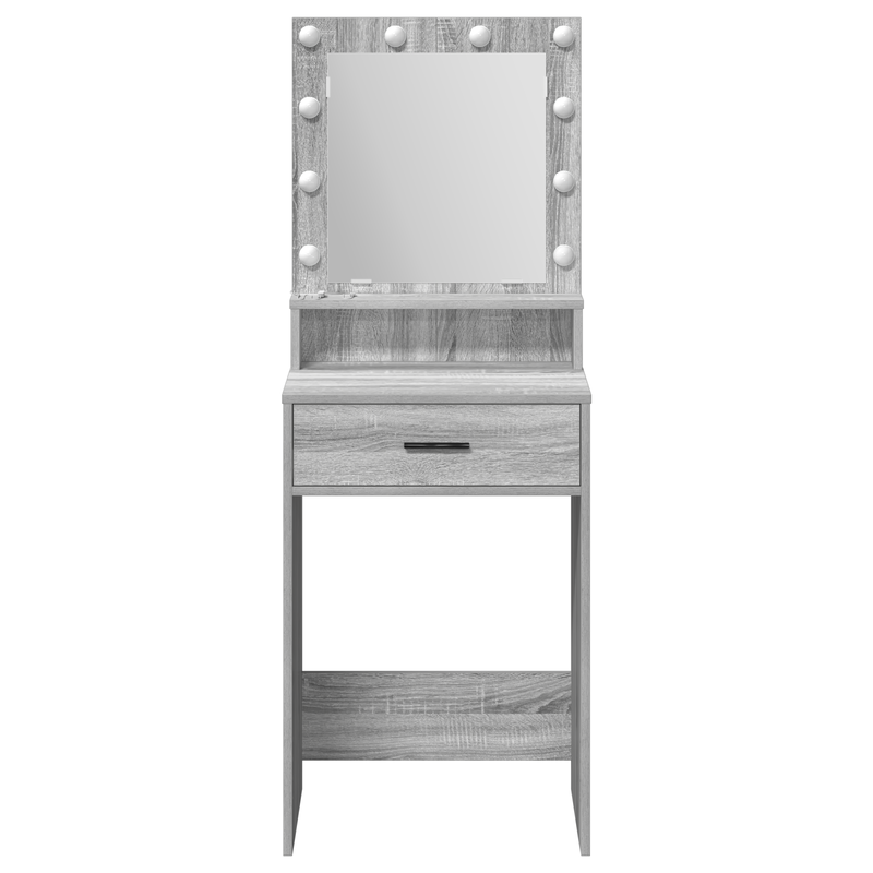 vidaXL Sminktükör fiókkal Szürke sonoma 50 x 41 x 135 cm Faanyag