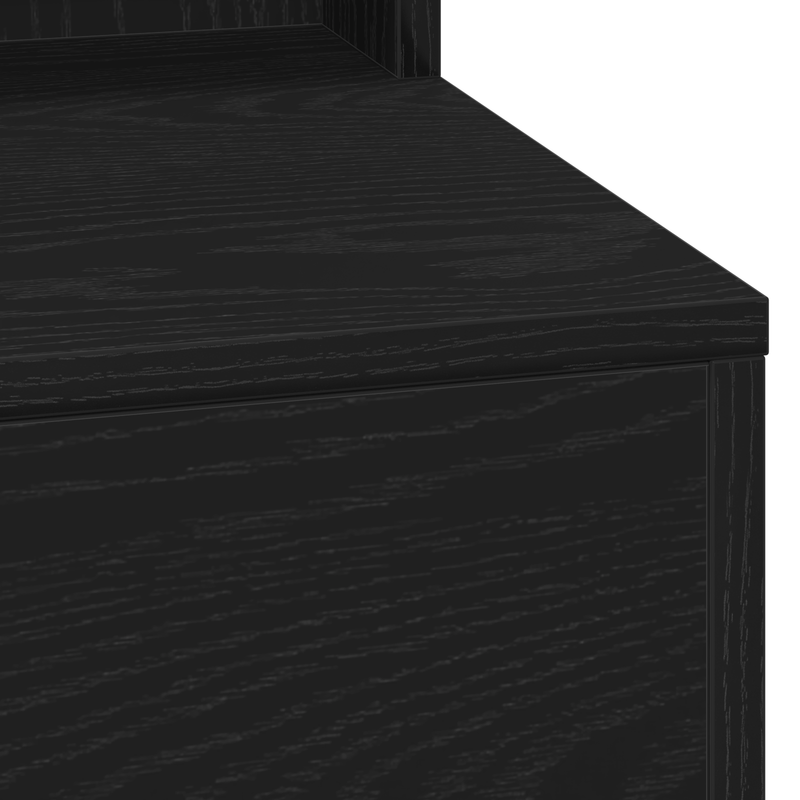 vidaXL Sminkasztal polcokkal Musta tammi 100 x 41 x 135 cm Faanyag