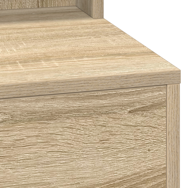 vidaXL Sminkasztal polcokkal sonoma tölgy 100 x 41 x 135 cm Faanyag