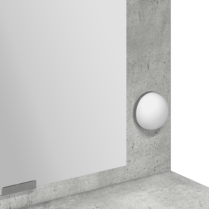 vidaXL Sminkasztal polcokkal Beton szürke 100 x 41 x 135 cm Faanyag