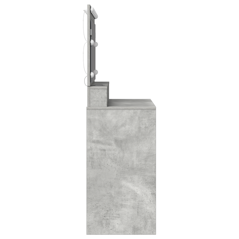 vidaXL Sminkasztal polcokkal Beton szürke 100 x 41 x 135 cm Faanyag