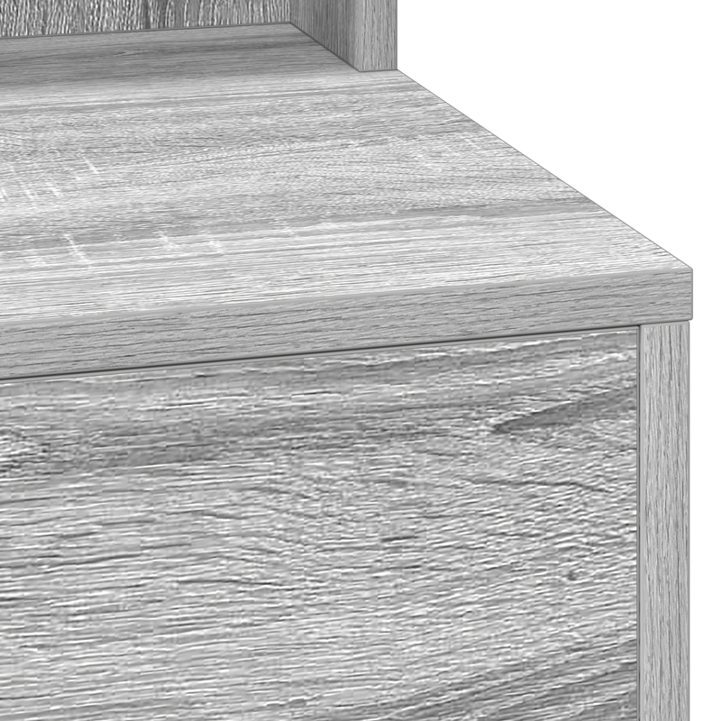 vidaXL Sminkasztal polcokkal Szürke sonoma 100 x 41 x 135 cm Faanyag