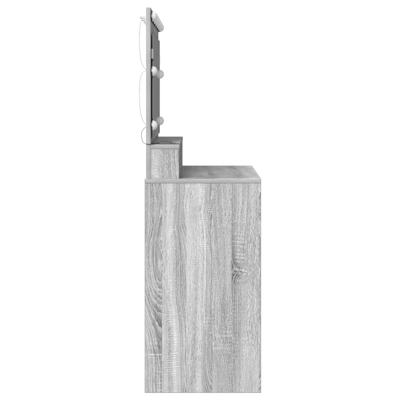vidaXL Sminkasztal polcokkal Szürke sonoma 100 x 41 x 135 cm Faanyag