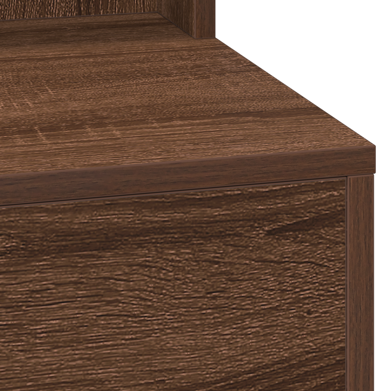 vidaXL Sminkasztal polcokkal Barna Tölgy 100 x 41 x 135 cm Faanyag