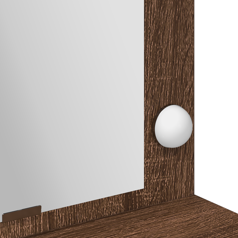 vidaXL Sminkasztal polcokkal Barna Tölgy 100 x 41 x 135 cm Faanyag
