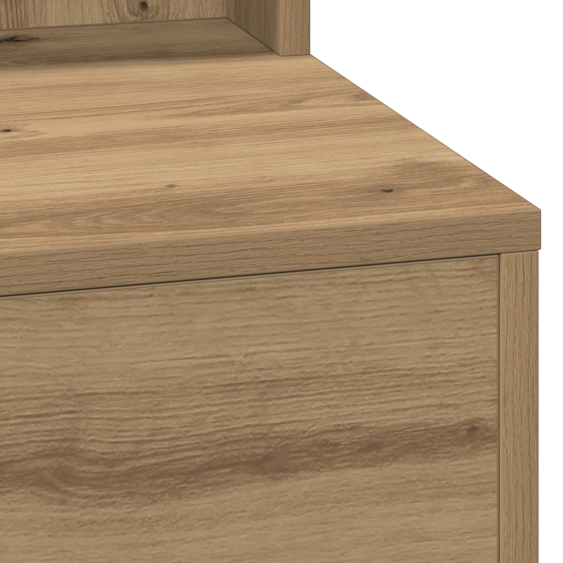 vidaXL Sminkasztal polcokkal kézműves tölgy 100 x 41 x 135 cm Faanyag