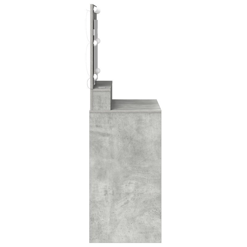 vidaXL Sminkasztal polcokkal Beton szürke 79 x 41 x 135 cm Faanyag