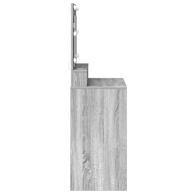 vidaXL Sminkasztal polcokkal Szürke sonoma 79 x 41 x 135 cm Faanyag