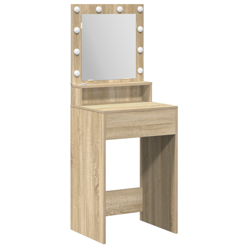 vidaXL Sminkasztal polcokkal Sonoma tölgy 50 x 41 x 135 cm Faanyag