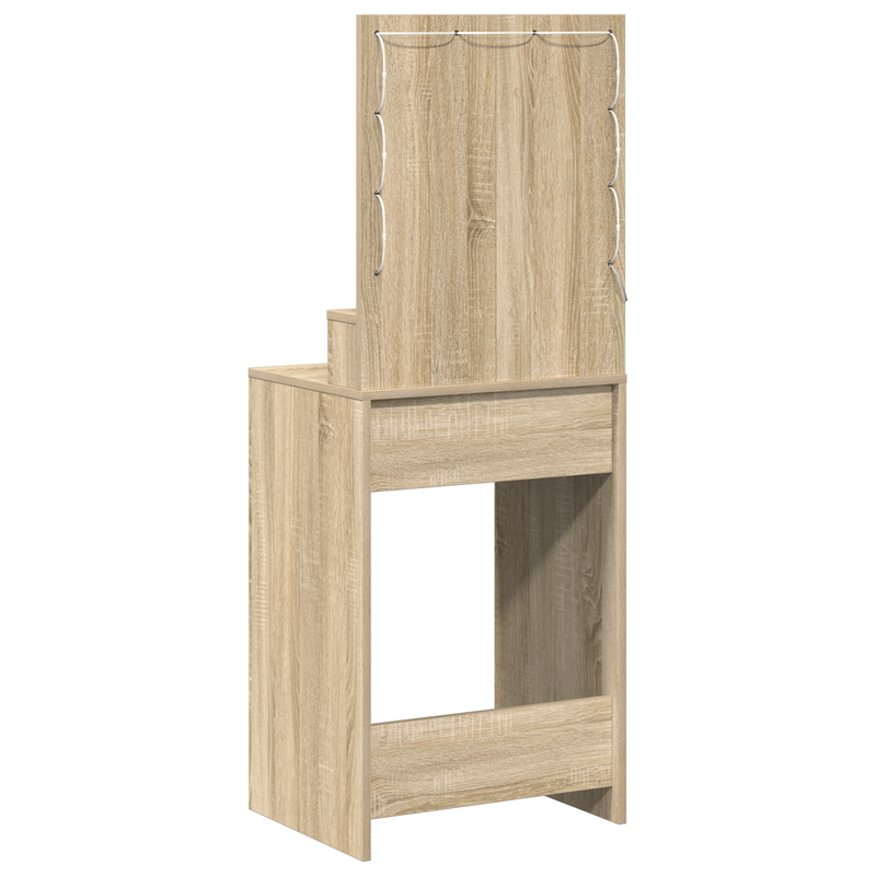 vidaXL Sminkasztal polcokkal Sonoma tölgy 50 x 41 x 135 cm Faanyag