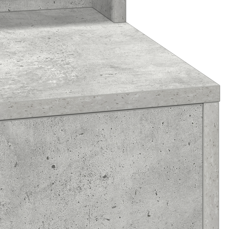 vidaXL Sminkasztal polcokkal Beton szürke 50 x 41 x 135 cm Faanyag
