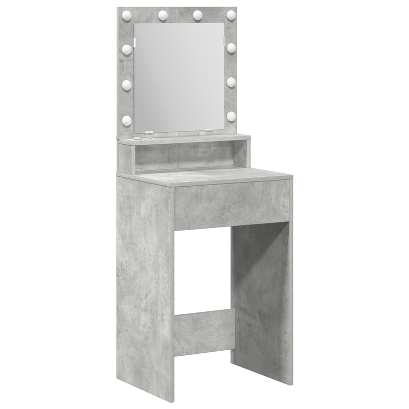 vidaXL Sminkasztal polcokkal Beton szürke 50 x 41 x 135 cm Faanyag