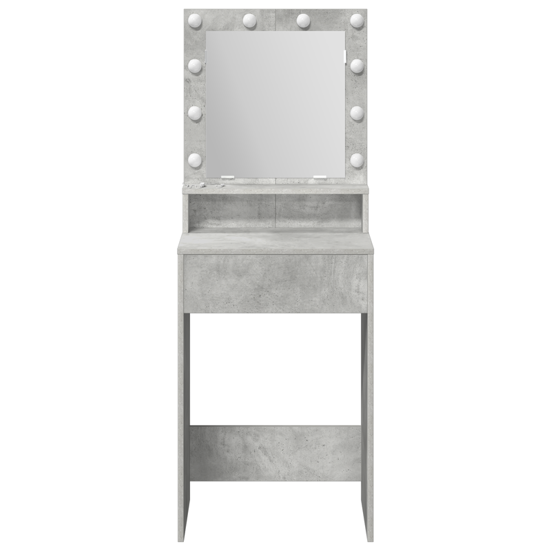 vidaXL Sminkasztal polcokkal Beton szürke 50 x 41 x 135 cm Faanyag