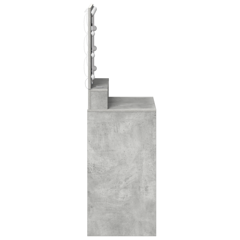 vidaXL Sminkasztal polcokkal Beton szürke 50 x 41 x 135 cm Faanyag
