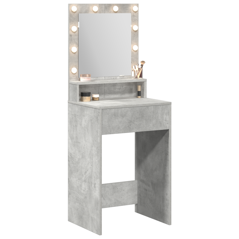 vidaXL Sminkasztal polcokkal Beton szürke 50 x 41 x 135 cm Faanyag