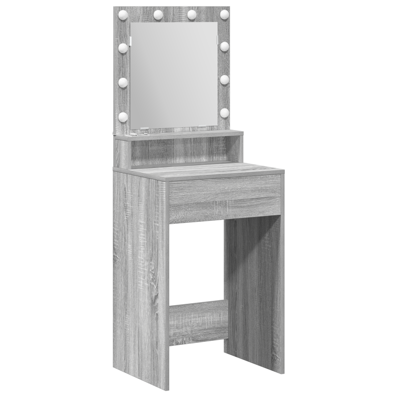 vidaXL Sminkasztal polcokkal Szürke Sonoma 50 x 41 x 135 cm Faanyag