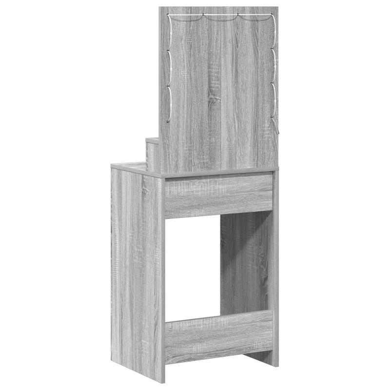 vidaXL Sminkasztal polcokkal Szürke Sonoma 50 x 41 x 135 cm Faanyag