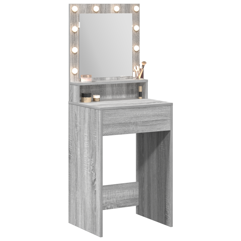 vidaXL Sminkasztal polcokkal Szürke Sonoma 50 x 41 x 135 cm Faanyag