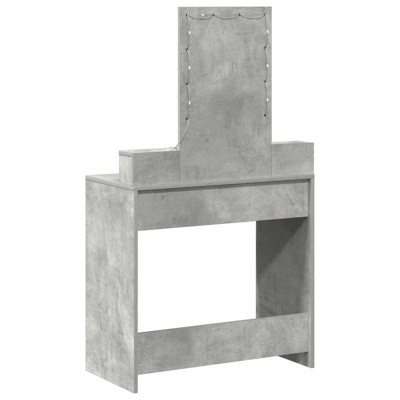 vidaXL Öltözködőasztal fiókkal Szürke 79 x 41 x 140 cm Faanyag