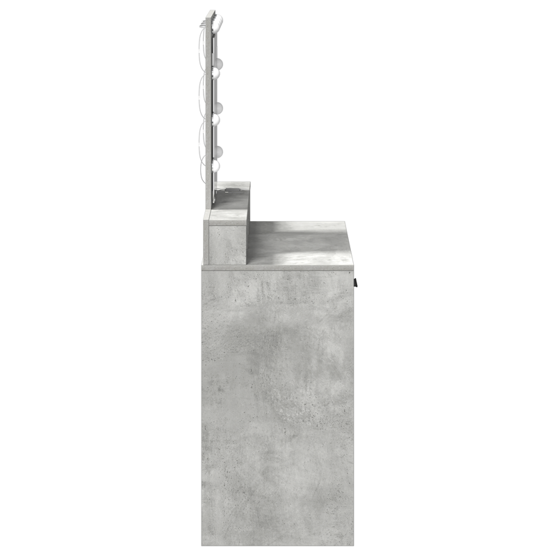 vidaXL Öltözködőasztal fiókkal Szürke 79 x 41 x 140 cm Faanyag