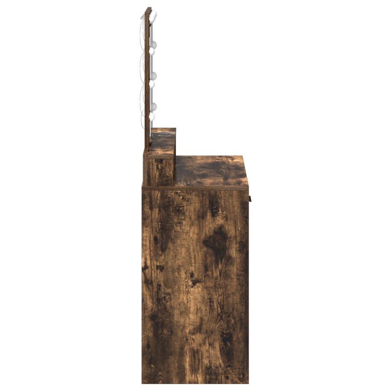 vidaXL Öltözködőasztal fiókkal tükörrel Barna 79 x 41 x 140 cm Faanyag