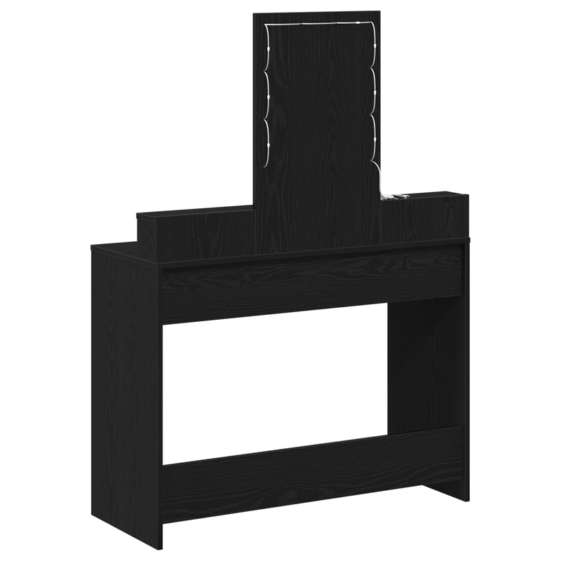 vidaXL Öltözködőasztal fiókkal Fekete 100 x 41 x 140 cm Faanyag