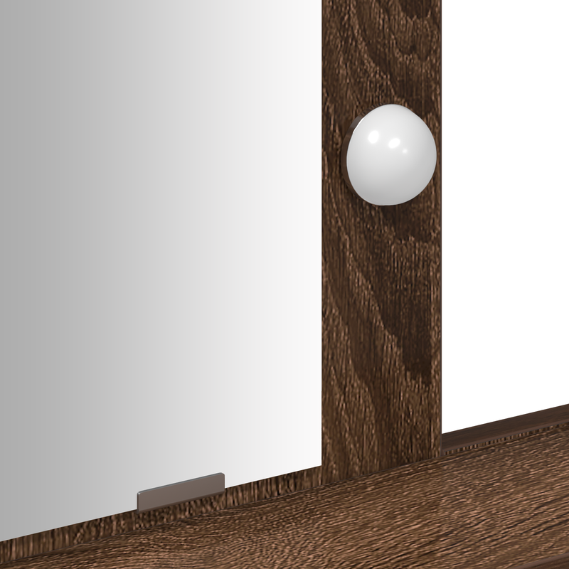 vidaXL Öltözködőasztal fiókkal Barna 100 x 41 x 140 cm Faanyag