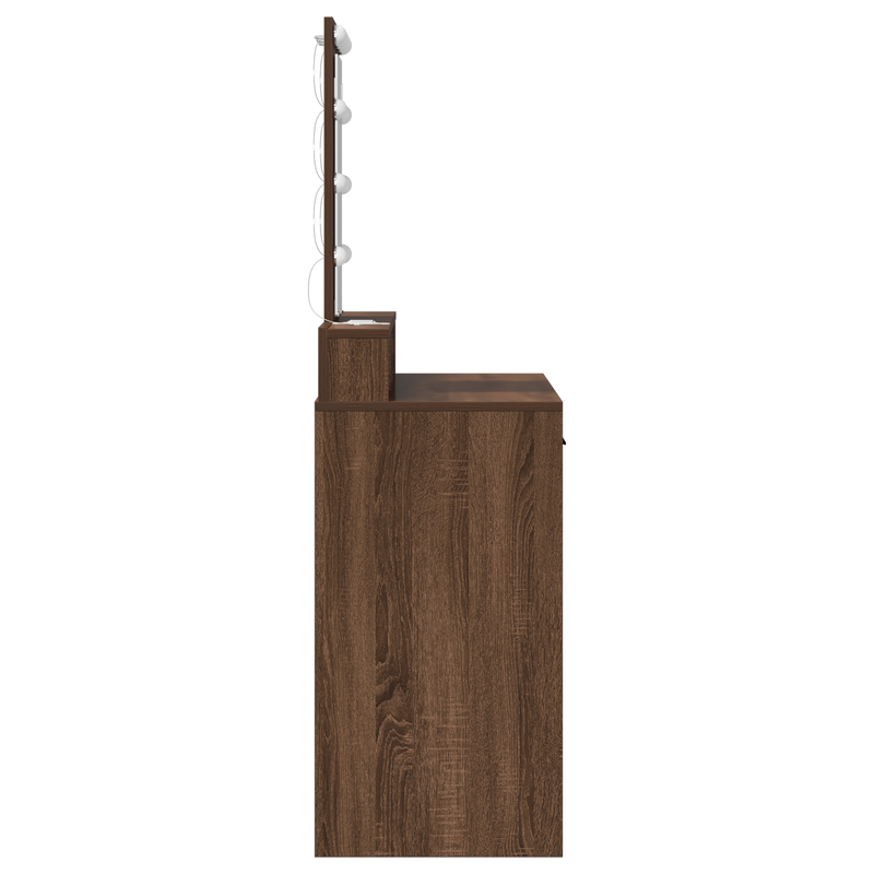 vidaXL Öltözködőasztal fiókkal Barna 100 x 41 x 140 cm Faanyag