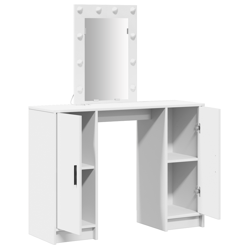 vidaXL Öltözködőasztal tárolóval Fehér 102 x 33 x 135 cm Faanyag