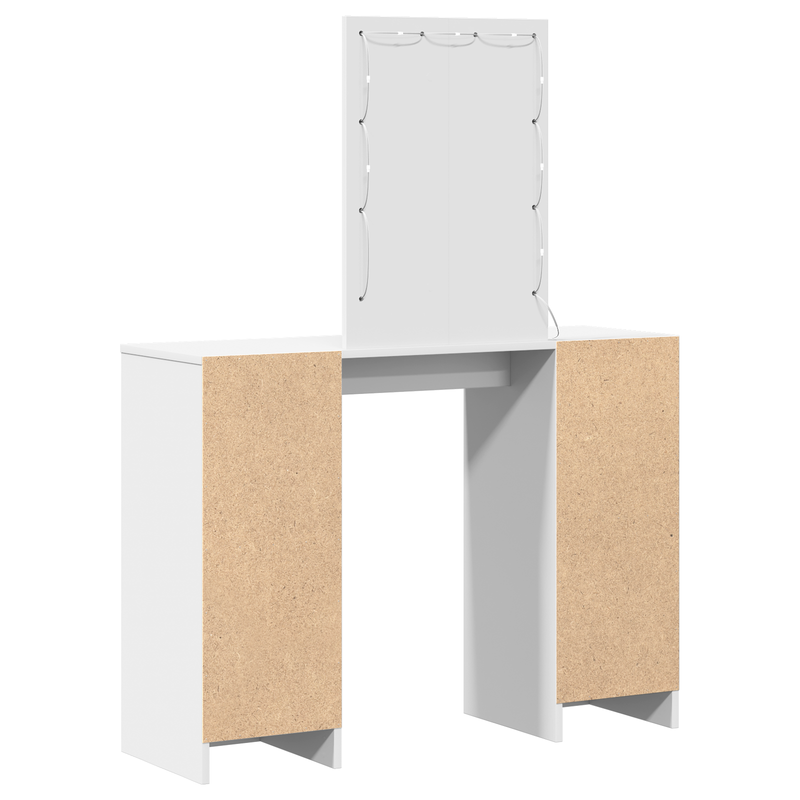 vidaXL Öltözködőasztal tárolóval Fehér 102 x 33 x 135 cm Faanyag