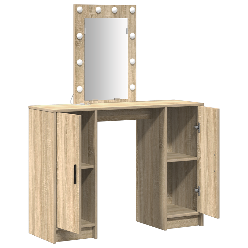 vidaXL Öltözködőasztal tárolóval Barna 102 x 33 x 135 cm Faanyag