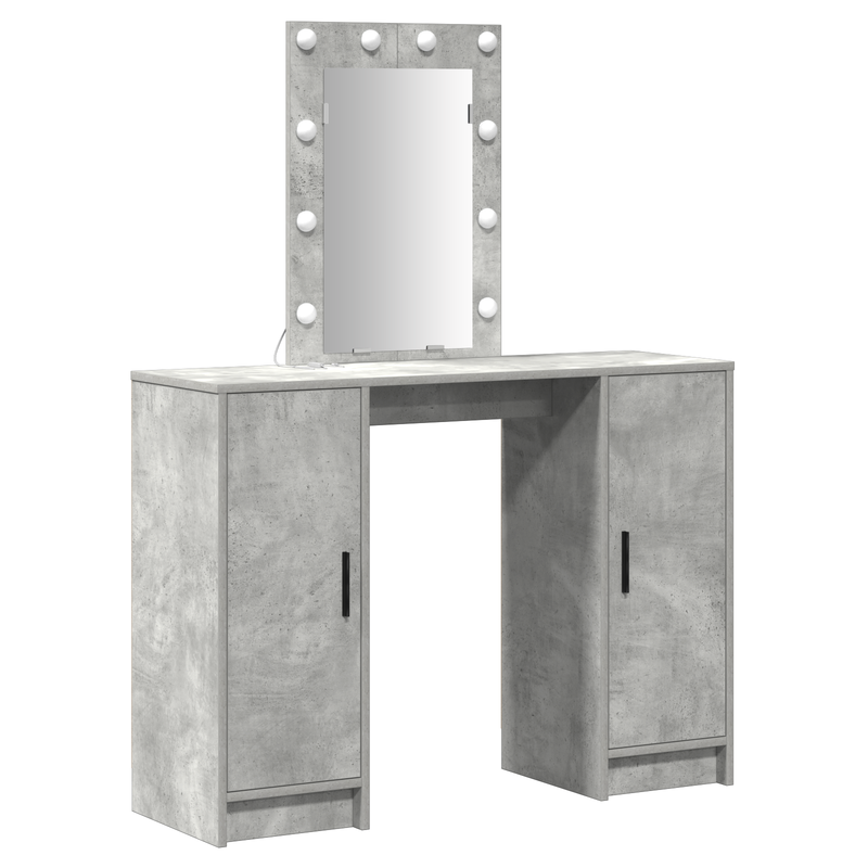 vidaXL Öltözködőasztal ajtóval Világosszürke 102 x 33 x 135 cm Faanyag