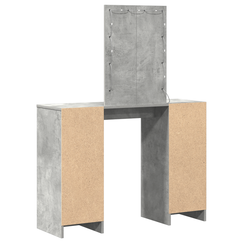 vidaXL Öltözködőasztal ajtóval Világosszürke 102 x 33 x 135 cm Faanyag
