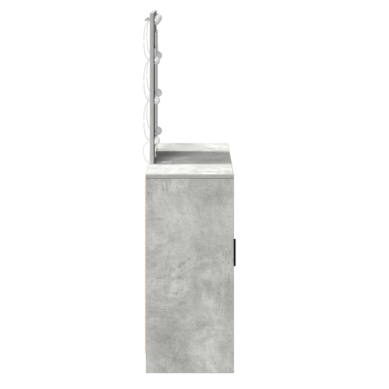 vidaXL Öltözködőasztal ajtóval Világosszürke 102 x 33 x 135 cm Faanyag